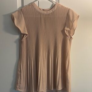 Adrianna Papell pink and black polka dot  blouse